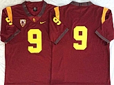 USC Trojans 9 Red College Football Jersey,baseball caps,new era cap wholesale,wholesale hats